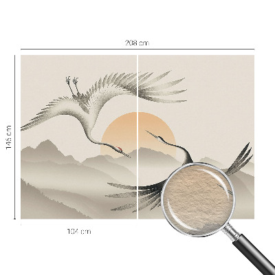 Moderná fototapeta Východné žeriavy