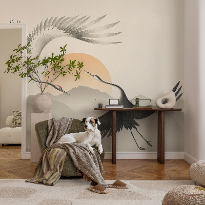 Moderná fototapeta Východné žeriavy