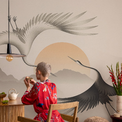 Moderná fototapeta Východné žeriavy