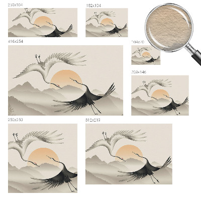 Moderná fototapeta Východné žeriavy