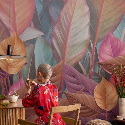 Vliesová tapeta Farebné listy