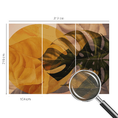 Vliesová tapeta na stenu Abstraktné listy