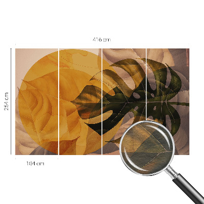 Vliesová tapeta na stenu Abstraktné listy