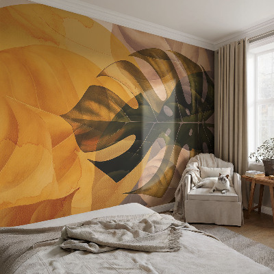 Vliesová tapeta na stenu Abstraktné listy