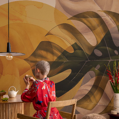 Vliesová tapeta na stenu Abstraktné listy