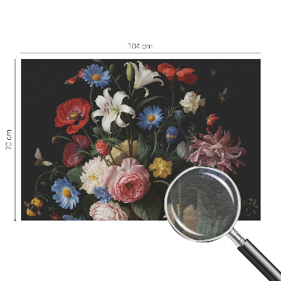 Moderná fototapeta na mieru Kvety s hmyzom