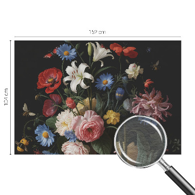 Moderná fototapeta na mieru Kvety s hmyzom