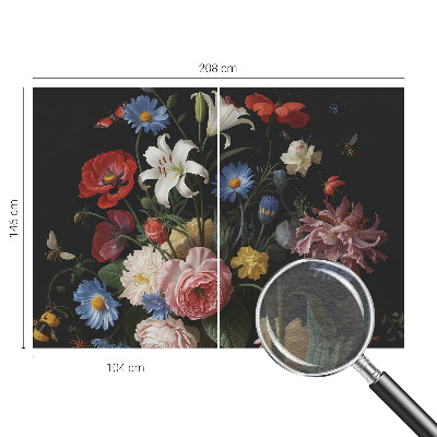 Moderná fototapeta na mieru Kvety s hmyzom