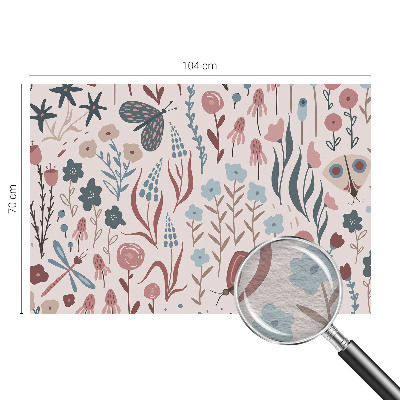 Vliesová fototapeta do spálne Kvety hmyz