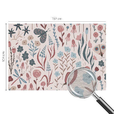 Vliesová fototapeta do spálne Kvety hmyz