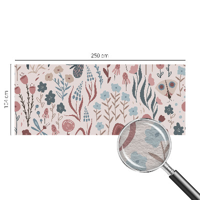 Vliesová fototapeta do spálne Kvety hmyz