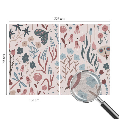 Vliesová fototapeta do spálne Kvety hmyz