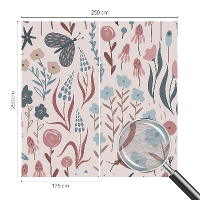 Vliesová fototapeta do spálne Kvety hmyz