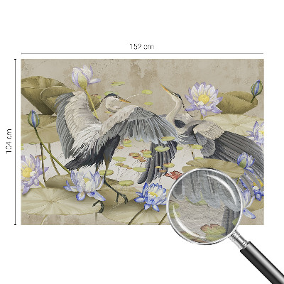 Fototapeta do spálne Vtáky a ľalie