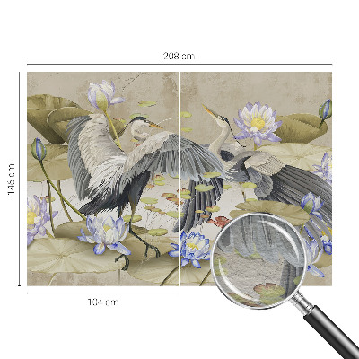 Fototapeta do spálne Vtáky a ľalie