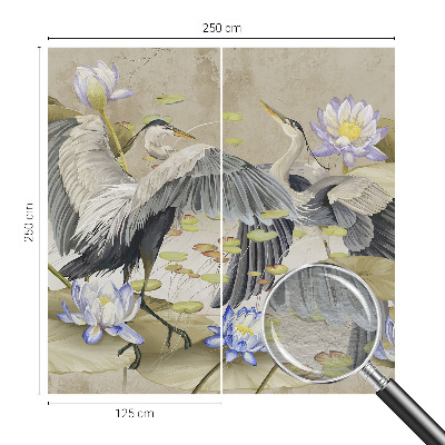 Fototapeta do spálne Vtáky a ľalie