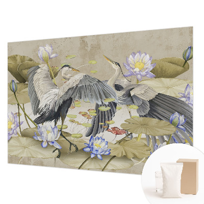 Fototapeta do spálne Vtáky a ľalie