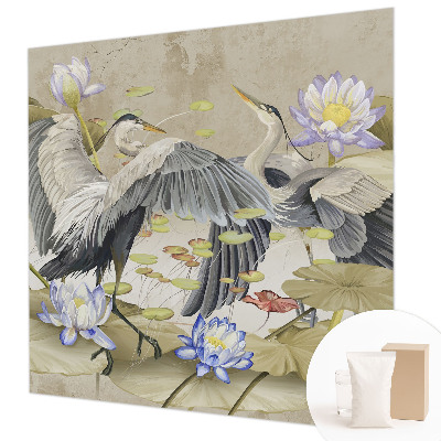 Fototapeta do spálne Vtáky a ľalie