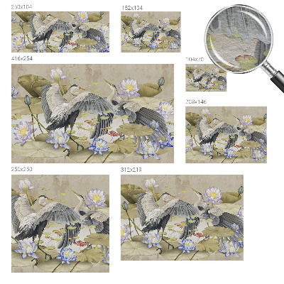 Fototapeta do spálne Vtáky a ľalie