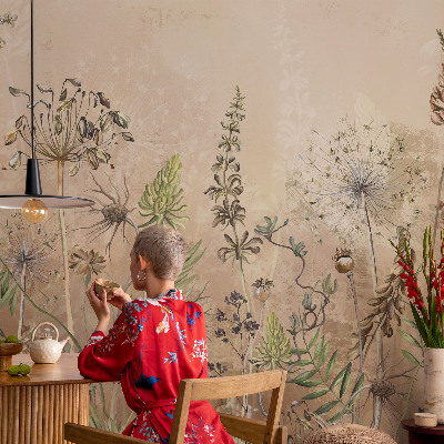 Vliesová fototapeta do spálne Rustikálne kvety