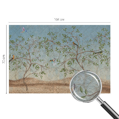 Fotografická tapeta vliesová Vtáky v stromoch