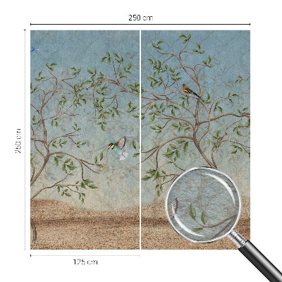 Fotografická tapeta vliesová Vtáky v stromoch