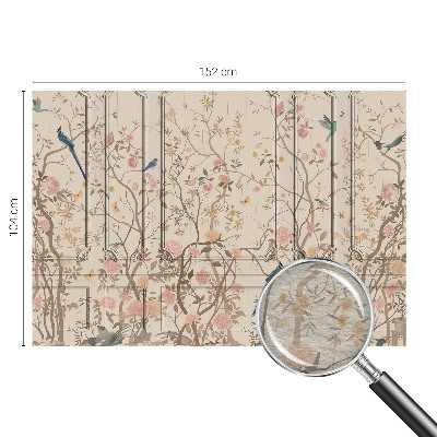 Moderná fototapeta na mieru Vtáky a kvety