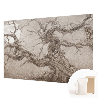 Vliesová fototapeta do spálne Nočné vtáky