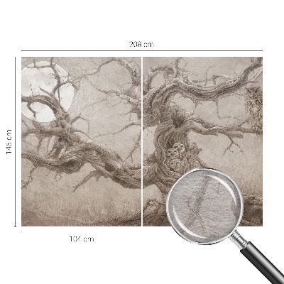 Vliesová fototapeta do spálne Nočné vtáky