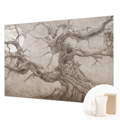 Vliesová fototapeta do spálne Nočné vtáky