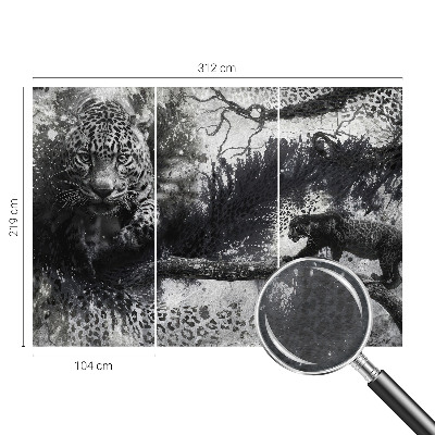 Fototapeta s potlačou na vliese Abstraktné leopardy