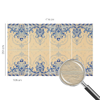 Dekoratívna fototapeta na stenu Modré ozdoby