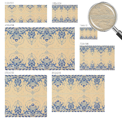 Dekoratívna fototapeta na stenu Modré ozdoby