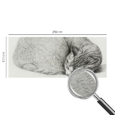 Vliesová fototapeta na stenu Zrolovaná mačka