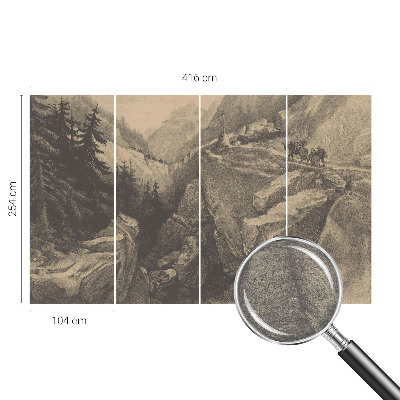 Fototapeta s potlačou na vliese Malebné hory