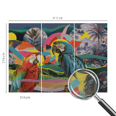 Vliesová fototapeta s potlačou Exotické vtáky