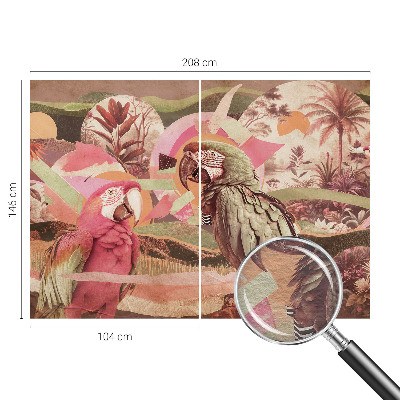 Moderná fototapeta na mieru Tropické vtáky