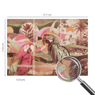 Moderná fototapeta na mieru Tropické vtáky