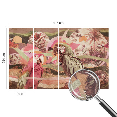 Moderná fototapeta na mieru Tropické vtáky