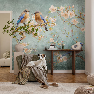 Moderná fototapeta na mieru Jarné vtáky