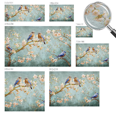 Moderná fototapeta na mieru Jarné vtáky