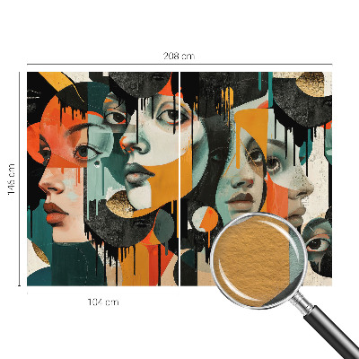 Vliesová fototapeta Farebné tváre