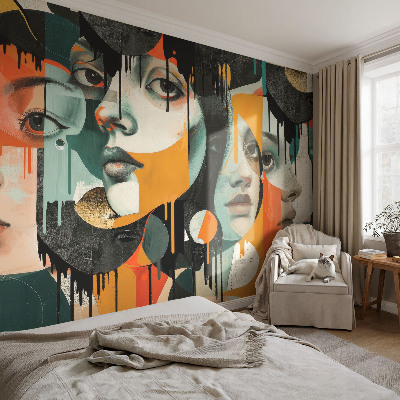 Vliesová fototapeta Farebné tváre