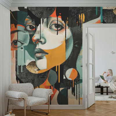 Vliesová fototapeta Farebné tváre