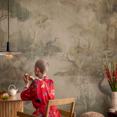 Vliesová fototapeta na stenu Lesná scéna