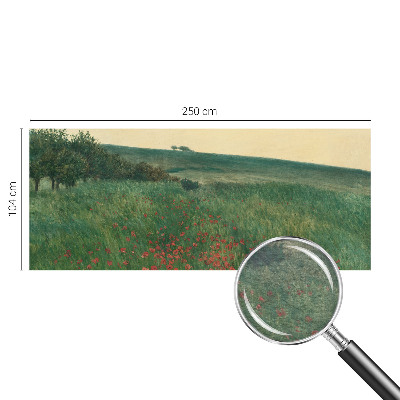 Fotografická tapeta na vliese Makové polia