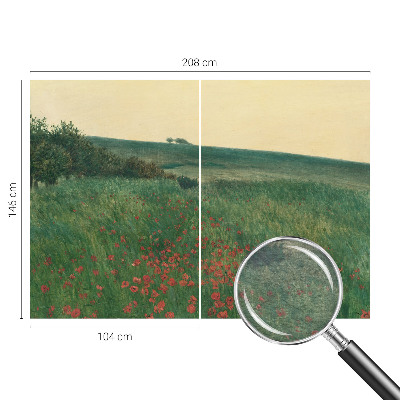 Fotografická tapeta na vliese Makové polia