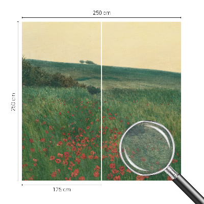 Fotografická tapeta na vliese Makové polia