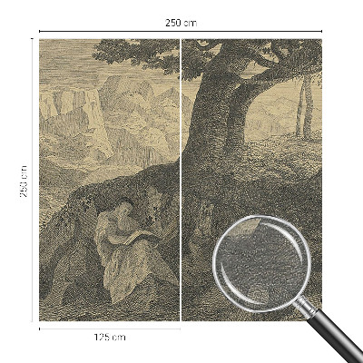 Fototapeta na mieru do obývačky Čítanie postavy