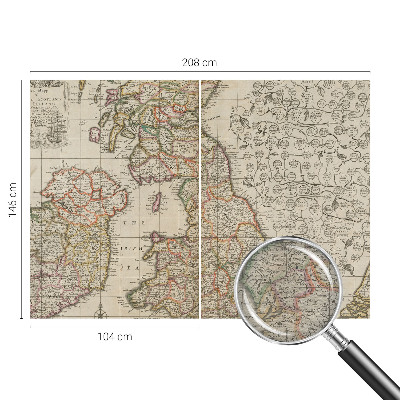 Vliesová tapeta na stenu Starožitná mapa